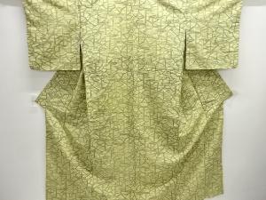 アンティーク　抽象模様手織り紬着物